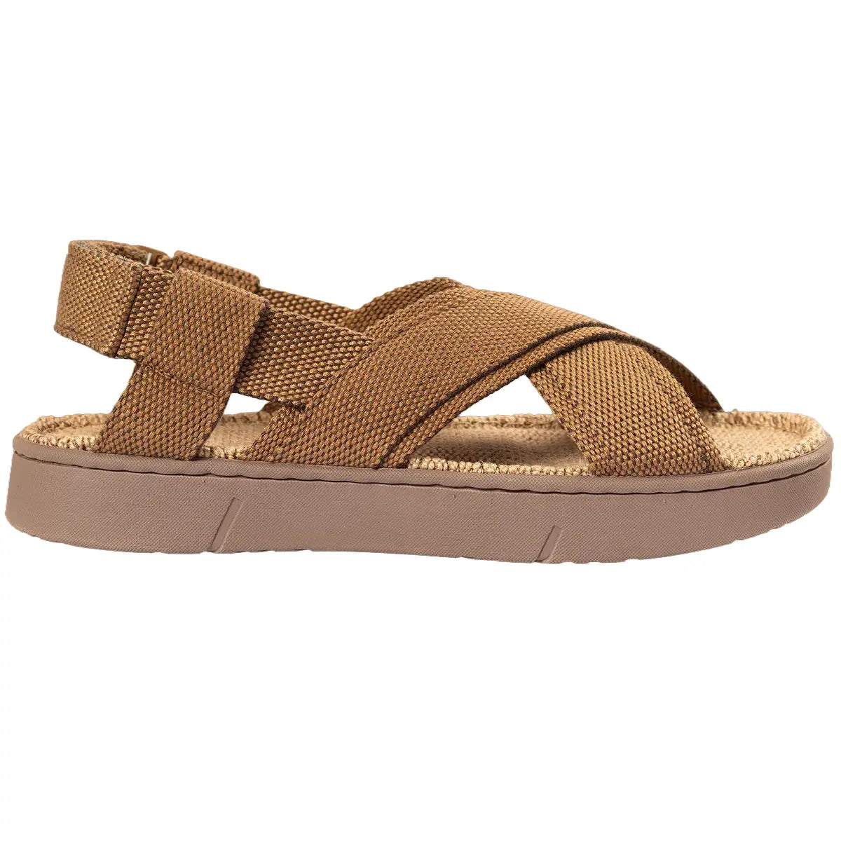 Shangies by Stilov Unisex#2 Dune Diver gyldenbrune sandaler med brede remme og justerbar hælrem