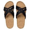 Shangies by Stilov Women#1 Black sorte sandaler med krydsremme og jutesål