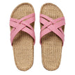 Shangies by Stilov Women#1 Pale Pink lyserøde sandaler med krydsremme og jutesål