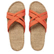 Shangies by Stilov Women#1 Sunset Orange orange sandaler med krydsremme og jutesål