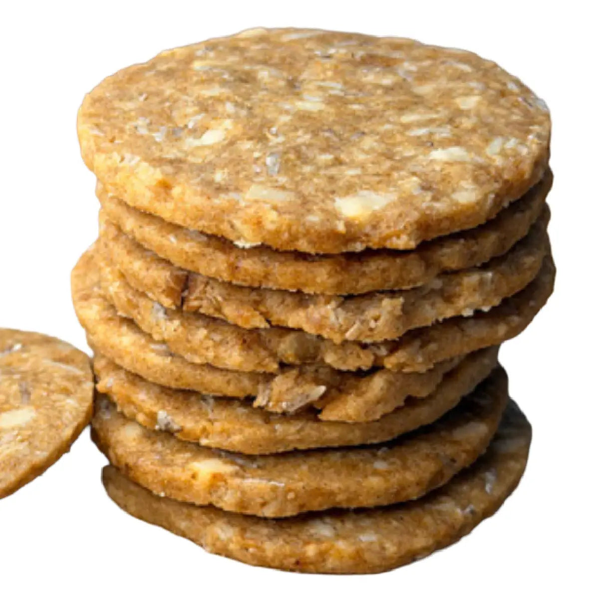 Småkageriet Hvid Knas småkager med rugflager, mandler, havre og hvid chokolade, sprøde småkager til kaffe og te, 150 g