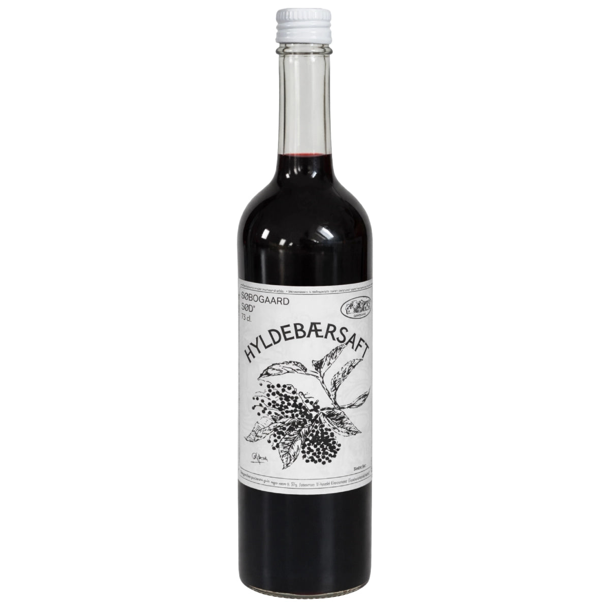 Søbogaard Hyldebærsaft - sød 73 cl – økologisk hyldebærsaft til fortynding med dyb bærsmag, lavet på økologiske hyldebær, æblemost og rørsukker; kan nydes kold som klassisk saftevand eller varm som vinterdrik med honning og citron