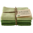 Solwang Design Dusty Green Combi strikkede karklude i støvede grønne nuancer, 3 stk.