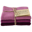 Solwang Design Heather Combi strikkede karklude i lyngfarvede nuancer, 3 stk.