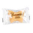 Summerbird Amber 1 stk 13 g – økologisk chokoladesommerfugl med karamelganache, Piemonte-hasselnødder og vanilje, omsluttet af gylden Amber Classic-chokolade med Maldon havsalt