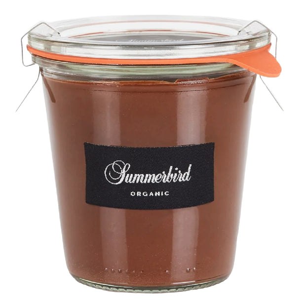 Summerbird Chocolate Spread 550 g – økologisk chokoladepålæg med hasselnødder 55% og kakao, cremet smørbar konsistens til brød, pandekager og desserter