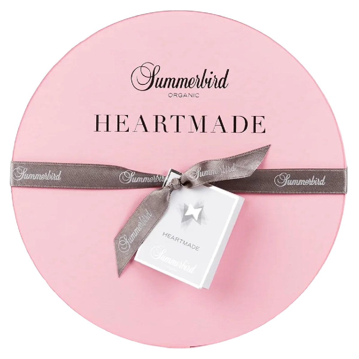 Summerbird Heartmade Edition 86 g (9 stk) – økologisk gaveæske med blandede fyldte chokoladehjerter i smagene mint, passion og fleur d’orange