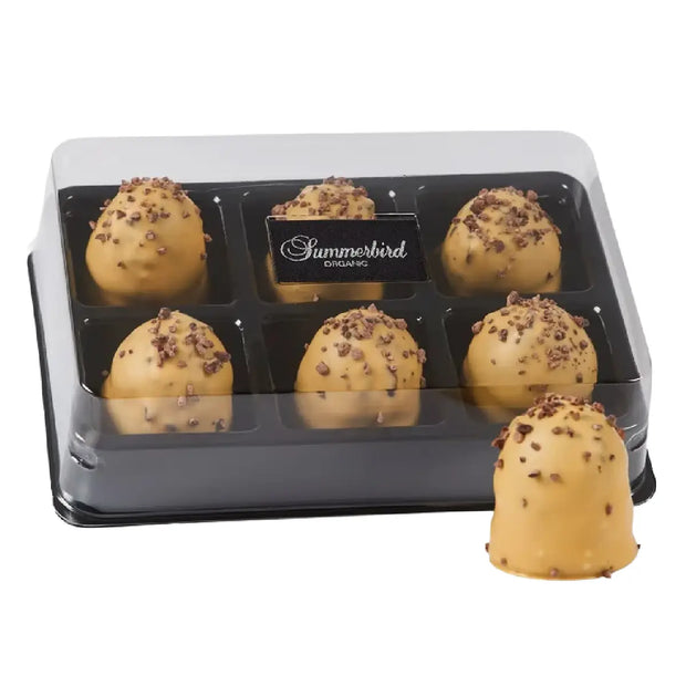 Summerbird Mini Amber Caramel med marcipan, karamelmarengs og gylden Amber-chokolade, 6 stk.