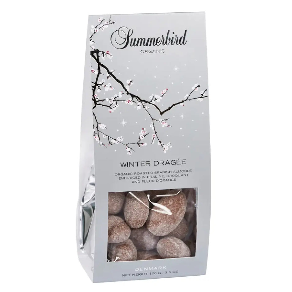 Summerbird Winter Dragée 100 g med økologiske mandler, praliné og Amber-chokolade