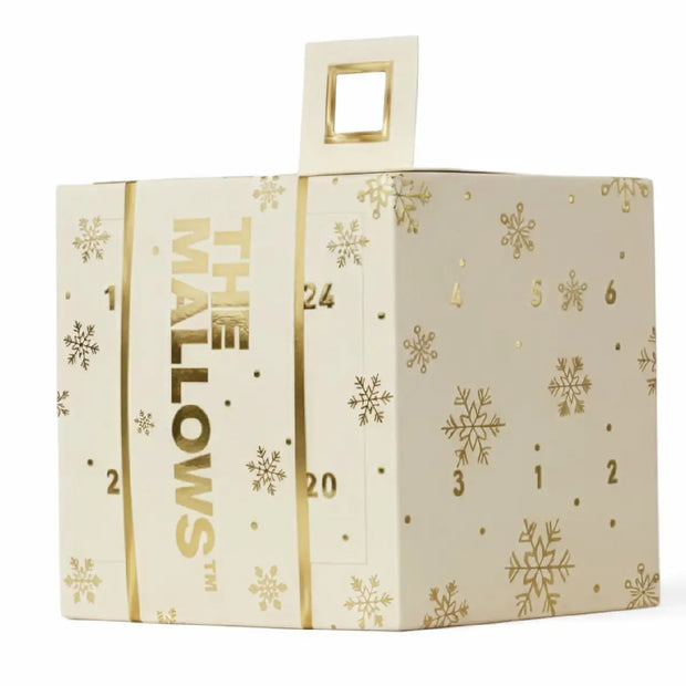 The Mallows The Classic Gourmet Christmas Calendar, gourmet julekalender med chokoladeovertrukne skumfiduser, 24 plus 1 låge og 9 smagsvarianter, 230 g