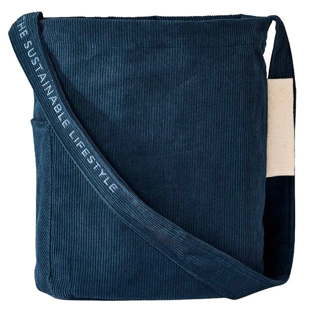 Tintok Mati Corduroy taske i farven Dark Denim af 100 % økologisk bomuld