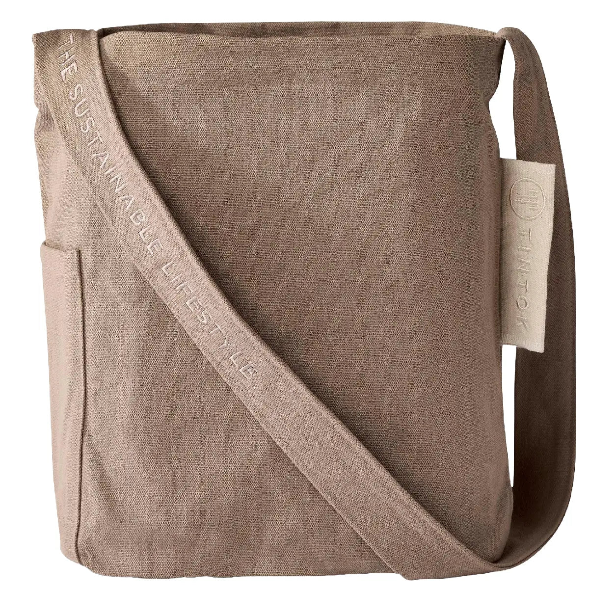 Tintok Mira Canvas taske i farven Mocha i 100 % økologisk bomuld