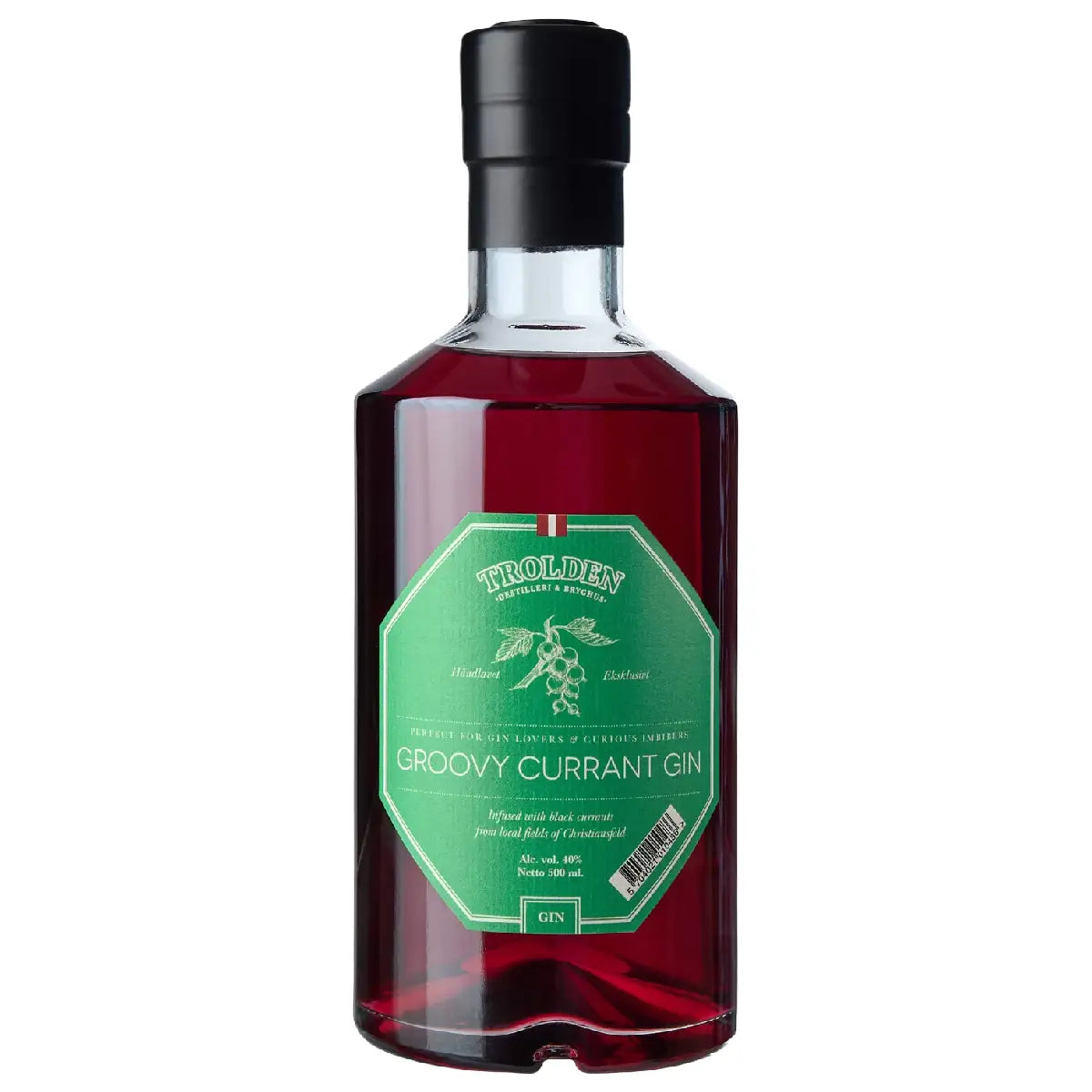 Trolden Groovy Currant Gin med danske solbær fra Christiansfeld, 50 cl