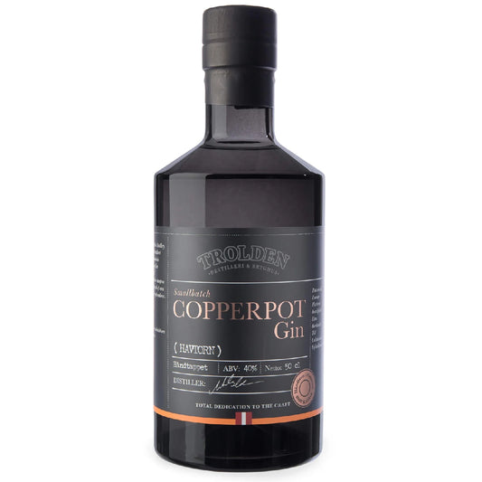 Trolden HAVTORN Copperpot Gin 50 cl – dansk copperpot gin med friske havtorn fra Rømø, nordiske friske aromaer og karakteristisk havtornsmag