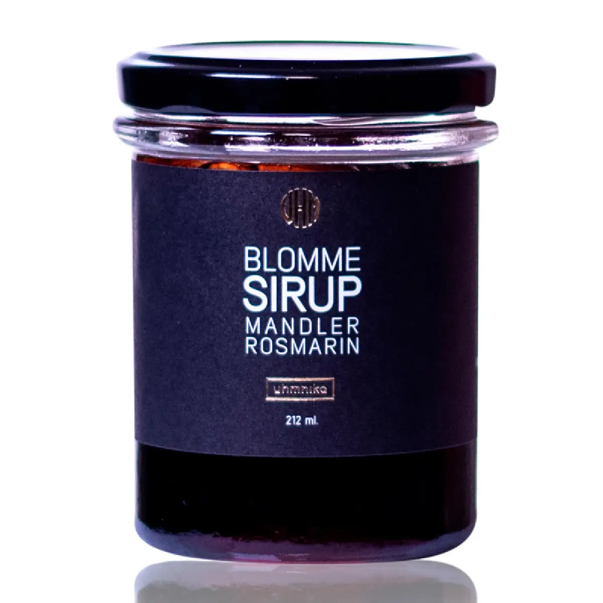 Uhmnika blommesirup med mandler og rosmarin, 212 ml – sødmefuld sirup til ost og tapas med frugtig blomme, aromatisk rosmarin og knasende MANDEL
