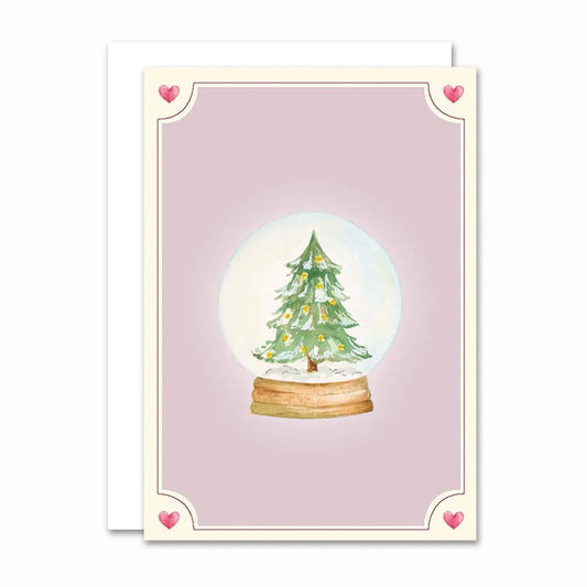 All By Voss - Lille Foldet Kort Snowglobe