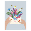 ViSSEVASSE Flowers In Envelope A6 dobbeltkort med blomster i kuvert, FSC-certificeret kort trykt i Danmark med C6 konvolut