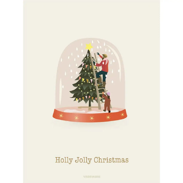 ViSSEVASSE Holly Jolly Christmas kort med festligt julemotiv