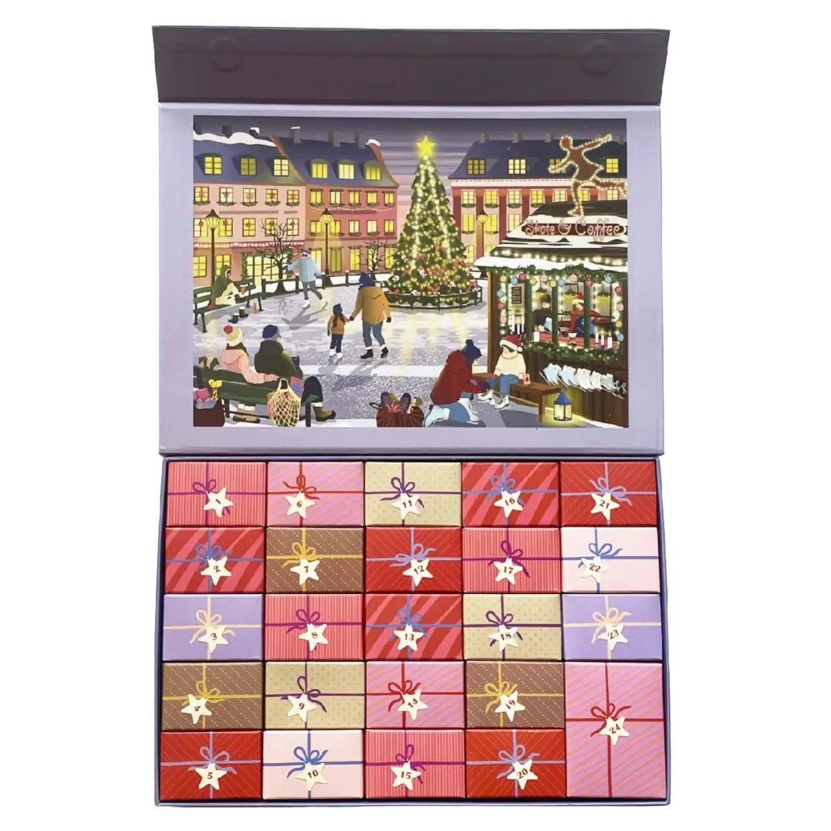 ViSSEVASSE SKATE AND COFFEE puslespilsjulekalender med vintermotiv og 1000 brikker