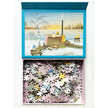 ViSSEVASSE WINTER puslespil med 300 brikker – vintermotiv med vildmarksbad og solnedgang, hyggelig puzzle til dag eller weekend, færdig størrelse 37 x 27 cm, boks 20 x 15 x 4 cm