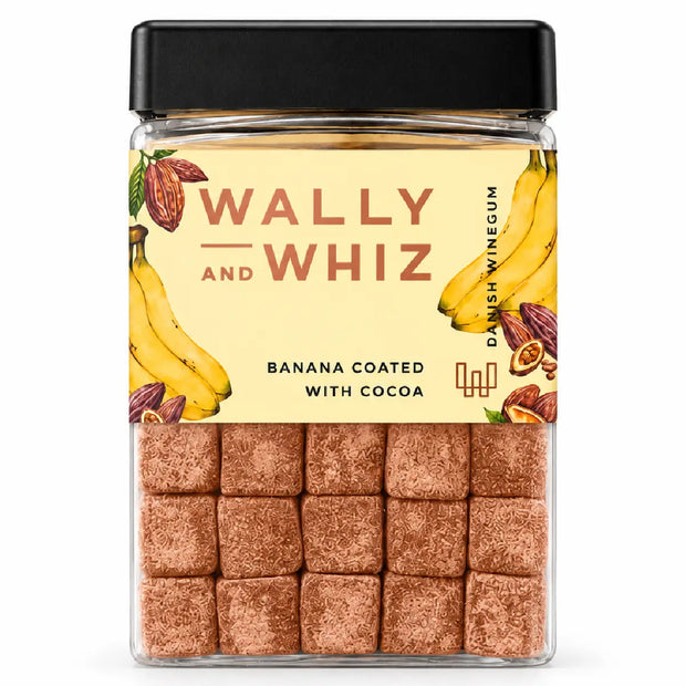 Wally and Whiz Banan med Kakao 240 g gourmetvingummi med banan og kakao