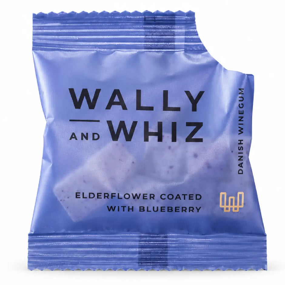 Wally and Whiz Hyldeblomst med Blåbær 11 g vingummi med blåbær