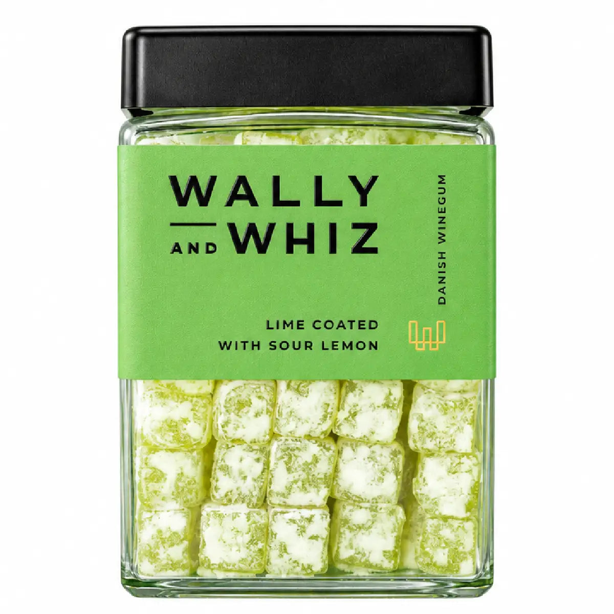 Wally and Whiz Lime med Sur Citron 240 g gourmetvingummi med syrligt citronpulver