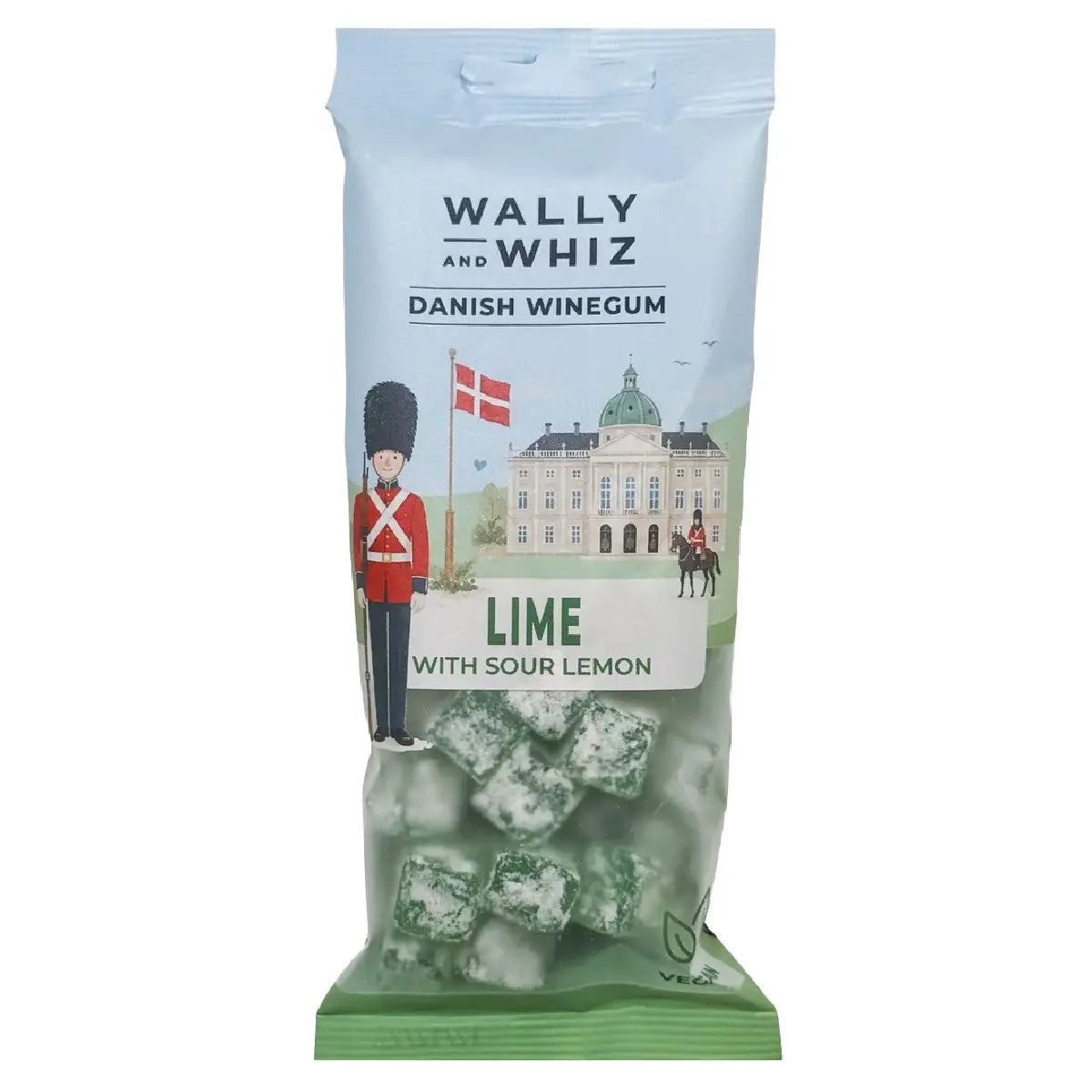 Wally and Whiz Lime med Sur Citron Garder 56 g vingummi med frisk limesmag og syrlig citron