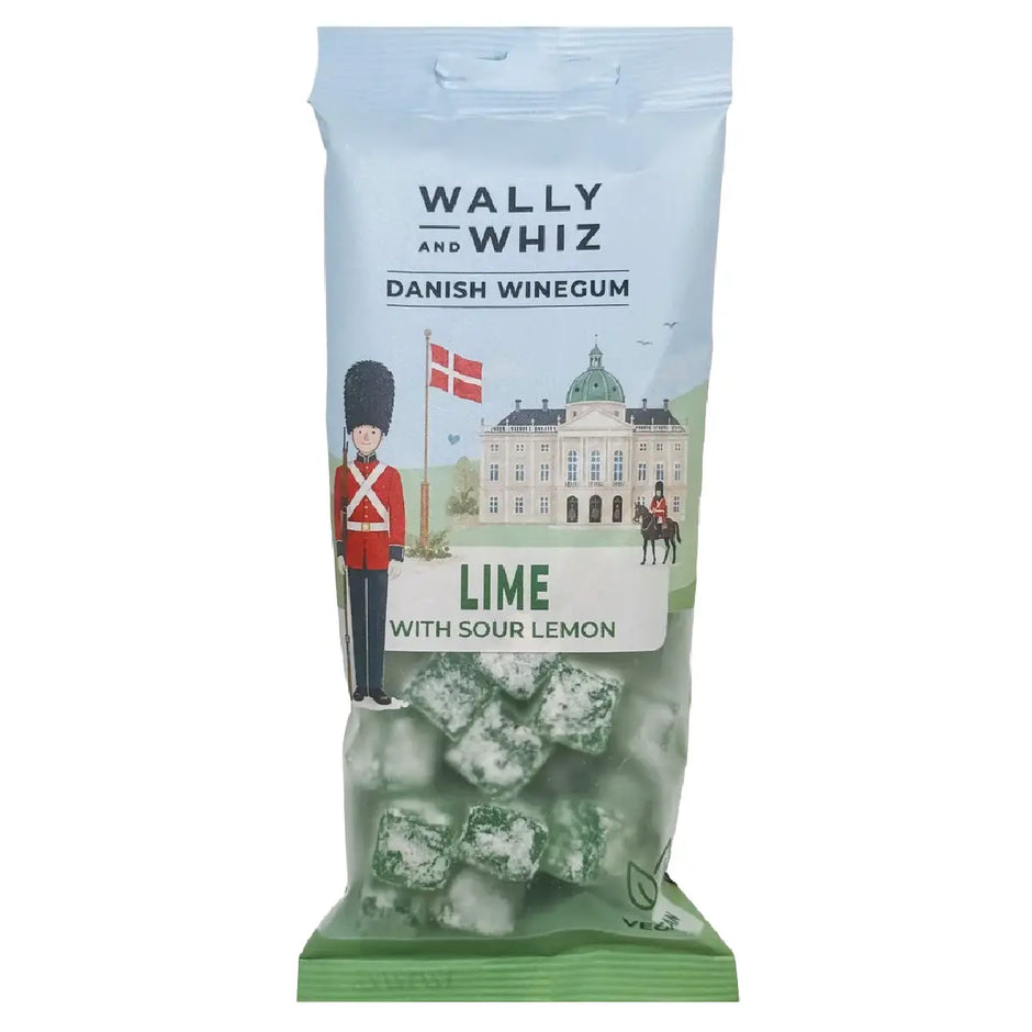 Wally and Whiz Lime med Sur Citron Garder 56 g vingummi med frisk limesmag og syrlig citron