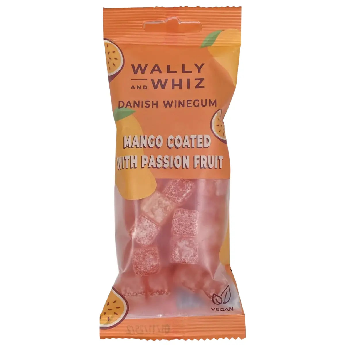 Wally and Whiz Mango med Passionsfrugt 56 g gourmetvingummi med passionsfrugtpulver