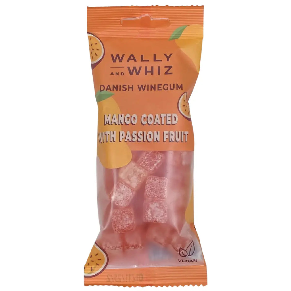 Wally and Whiz Mango med Passionsfrugt 56 g gourmetvingummi med passionsfrugtpulver