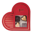 Xocolatl Red Heart 4 Christmas 38 g med fyldte chokolader med nougat og marcipan