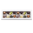Xocolatl Selection 16 gaveæske med 16 fyldte chokolader med nougat, karamel, citron, lakrids, passionsfrugt, marcipan og mint, 140 g