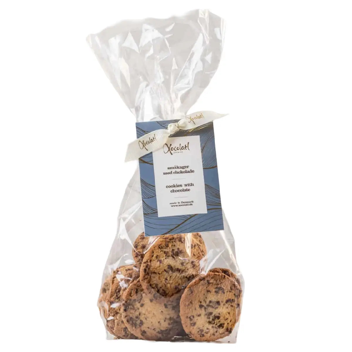 Xocolatl småkager med chokolade, smørbagte chokoladesmåkager med kakao og vanilje i pose med 150 g