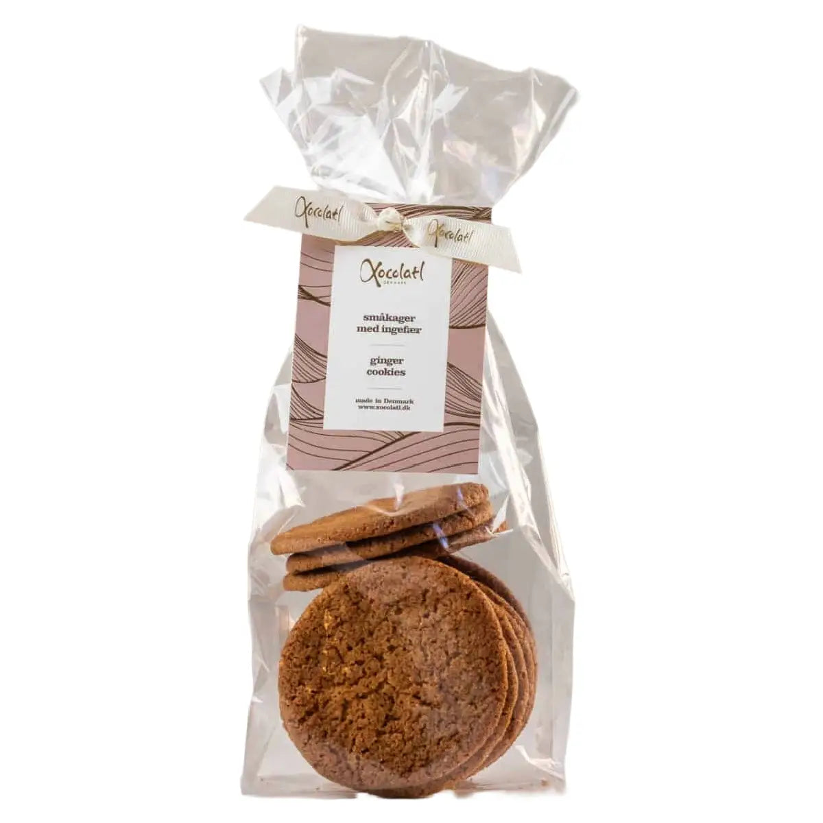 Xocolatl småkager med ingefær, smørbagte småkager med krydret ingefærsmag i pose med 150 g
