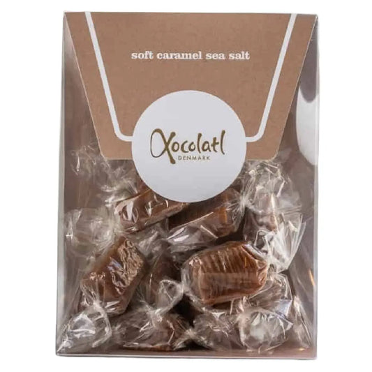 Xocolatl Soft Caramel Salty 100 g – blød saltkaramel med havsalt, lavet med kondenseret mælk, smør og sødmælks-/helmjölkpulver, klassisk karamelsmag med salt twist