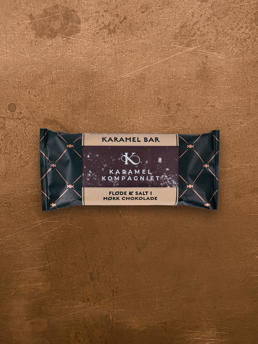 Karamel Kompagniet - Karamel Bar Fløde Og Salt I Mørk Chokolade