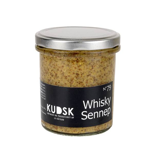 KUDSK Nr.79 Whisky Sennep med gule og brune sennepsfrø, whisky og æblecidereddike, 300 g