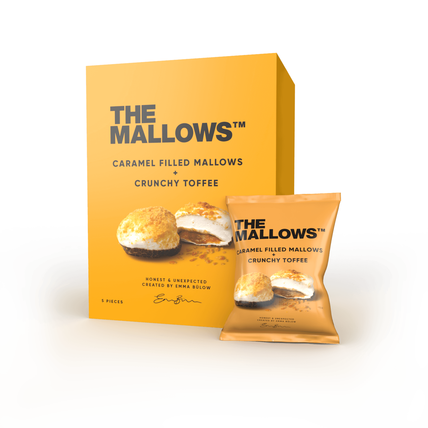 Mallows The Mallows - Caramel Filled Mallows + Crunchy Toffee Box 5 Stk – SMAGdansk