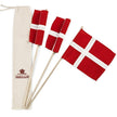 Langkilde & Søn Hurraflag i ægte flagdug 3 stk. i broderet stofpose